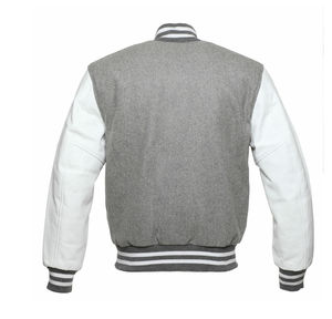 Manteau de laine d'hiver avec logo personnalisé Veste de baseball ample et décontractée de haute qualité avec letterman Veste en tissu de travail de style universitaire pour hommes - Product Image 2