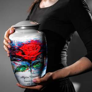 Urnas Personalizadas para Cenizas Humanas Urna de Cremación de Flores Funeral para Cenizas para Mujer Hombre Urna Decorativa de Rosas de Gran Tamaño Personalizado - Product Image 6