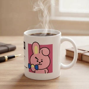 Tazza da Caffè in Ceramica BT21 con Motivo Cartoon Cooky e Design a Manubrio, Confezione Regalo Creativa per Regali o Uso Quotidiano - Product Image 4