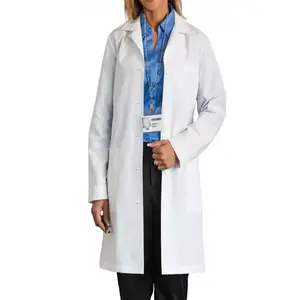 Uniformes d'infirmière de nouveau Style conceptions d'usine d'aliments médicaux manteaux de laboratoire de médecin scientifique tissé personnalisé pour les femmes ensemble de gommage en Spandex