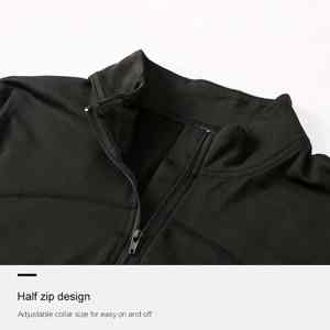 Camisa de Equitación de Manga Larga con Cierre y Patrón Sólido para Mujer, de Secado Rápido, Absorbe el Sudor, Talla Grande - Product Image 5