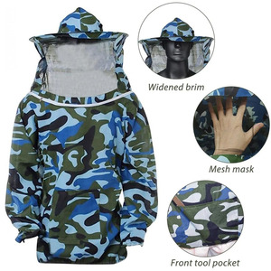 Custom <b>Camouflage</b> Beekeeping Jacket with Veil Hood Full Protection Nylon Bee Suit Lightweight Beekeeper Protective Jacket OEM - Product Image 2