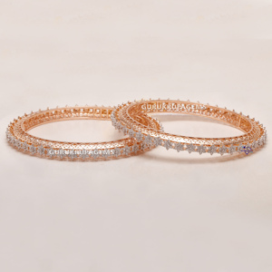 กำไล14kt สีเหลืองทองทำขึ้นอย่างหรูหราของผู้หญิงกำไลข้อมือตัดสดใส VVS ชัดเจนห้องปฏิบัติการปลูกเพชรชุบทองเงินของขวัญเครื่องประดับ - Product Image 6