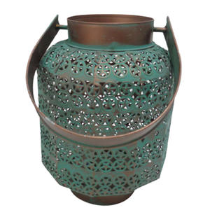 Lanterne décorative pour la maison en métal noir mat PC bougeoir lanterne pour la décoration de la maison personnalisée en vrac - Product Image 6