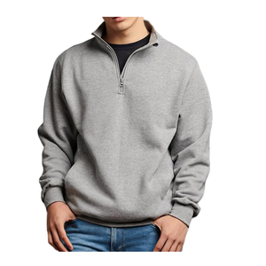 Kivotech Hombres Calidad Premium Personalizado Color Sólido 100% Pure Plus Size Sudadera Stand Media Cremallera Regular Manga Larga Invierno - Product Image 1