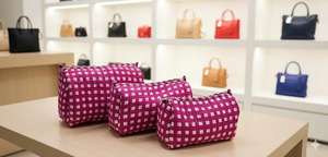 Juego de 3 neceseres acolchadas rosas, neceser de maquillaje con estampado de bloques, neceser de cosméticos - Envío gratis - Product Image 2