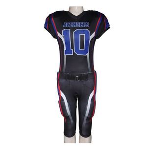 Tenues de football américain personnalisées de haute qualité, 100 % polyester, séchage rapide, respirantes, manches courtes, couleur unie - Product Image 3