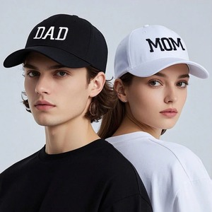 Gorras de béisbol de algodón ajustables de color blanco y negro con logotipo personalizado vintage al por mayor 2022 para adultos unisex - Product Image 3