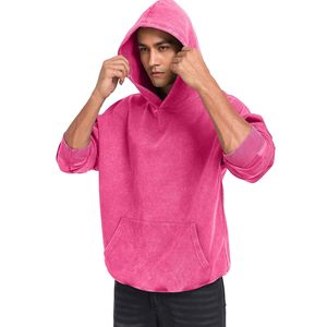 Vente en gros de streetwear sweat à capuche vierge en molleton de 100% coton pullover sweats à capuche délavés à l'acide marque personnalisée sweats à capuche avec fermeture éclair pour hommes - Product Image 5