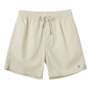 Shorts amples en lin et coton pour homme, couleurs unies, style décontracté, légers, pour l'été, coupe large, vintage, pour la plage - Product Image 3