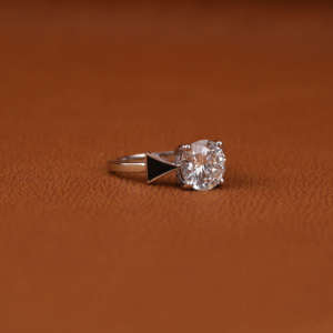 Luxury <b>Custom</b> Men's Round Cut Lab Grown Diamond Engagement <b>Ring</b> 14KT Solid Gold Solitaire Setting Certified Diamond <b>Ring</b> - Product Image 6