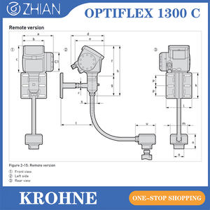 जर्मन क्रोहन निर्देशित तरंग रडार स्तर ट्रांसमीटर तरल, ठोस माप ऑप्टिफ्लेक्स 1300 सी निर्देशित तरंग रडार स्तर मीटर - Product Image 6