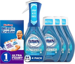 ชุดสเปรย์ล้างจานดอว์น แพลตตินั่ม พาวเวอร์วอช กลิ่นเฟรช ประกอบด้วยสเปรย์ 1 ขวด (16 ออนซ์) + รีฟิล 3 ขวด (16 ออนซ์ ต่อขวด) (แพ็ค 4 ชิ้น) - Product Image 1