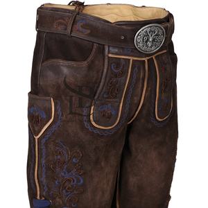 Pantalones de Cuero Bávaros para Hombre, Estilo Tradicional, Transpirables, Cintura Media, Hasta la Rodilla, para el Oktoberfest, Tallas Grandes, 2025 - Product Image 2