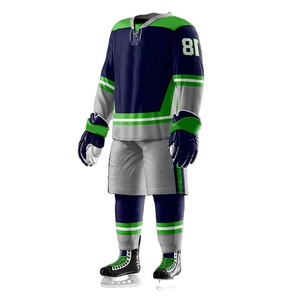 Equipo de jerseys de hockey sublimado bordado sublimado uniforme de hockey sobre hielo Jersey pantalón uniforme de práctica - Product Image 4