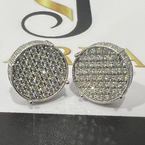 New 2026 Luxury Lab grown Diamond Studs <b>Earrings</b> 10K 14K White Gold Hip Hop Cute <b>Hook</b> Shape for Men's Women's Party - Product Image 5
