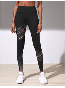 Pantalon de yoga taille haute Fresh Sport Fitness pour femmes ODM Leggings en marbre imprimés avec logo côtelé Offre Spéciale - Product Image 5