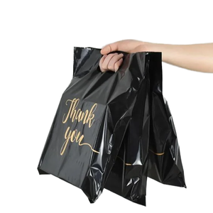 Die Cut Handle <b>Shrink</b> Bag Custom Logo Recyclable HDPE Material Hand Length Handle Childproof Design Supermarket Use - Product Image 2