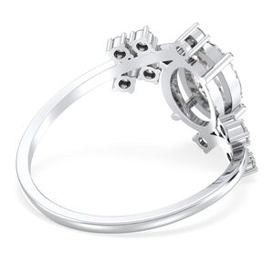 REYES, diseño elegante, anillos de compromiso de moissanita de Plata de Ley 925 para mujer, regalo de aniversario caro para esposa, joyería fina - Product Image 4
