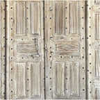 Porte en bois massif artisanale vintage, panneaux sculptés, cadre original, design traditionnel antique, art indien, marque Rajasthan - Product Image 3