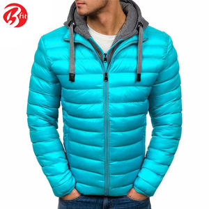 Vêtements pour hommes Vêtements d'extérieur Veste courte à manches longues avec poches zippées Veste matelassée dernier modèle - Product Image 5