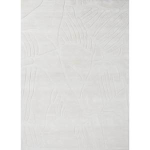 Tapis moderne abstrait en viscose tufté à la main Cera Ivory de 10 mm d'épaisseur pour salon, chambre, bureau, couloir d'adolescent - PTPV-7064 - Product Image 1