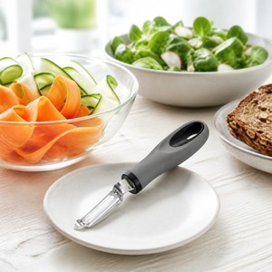 Éplucheur pivotant en acier inoxydable à lame droite, éplucheur <span class=keywords><strong>de</strong></span> légumes avec poignée ergonomique, ustensile <span class=keywords><strong>de</strong></span> <span class=keywords><strong>cuisine</strong></span> pour les cuisiniers à domicile, vente en gros - Product Image 5