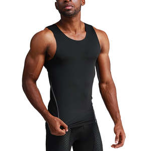 Camiseta sin mangas deportiva de algodón para hombre, ropa deportiva ajustada sin mangas de verano para entrenamientos de gimnasio y correr, camisa de punto cómoda - Product Image 1