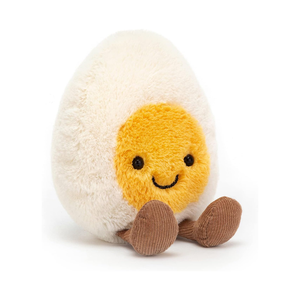 Jellycat Amuseables, Peluche de Huevo Cocido Feliz, Pequeño, 5.5 Pulgadas - Product Image 1