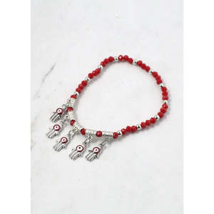 A3shop Bohemian Gold Plated <b>Hamsa</b> Hand & Evil Eye Wrap <b>Bracelet</b> with Diamonds and Pearls Geometric Religious Gift Idea - Product Image 2