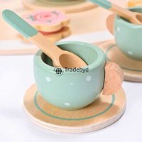 Ensemble de cuisine en bois fait main de qualité supérieure pour enfants, pour faire semblant de cuisiner et jouer à des rôles amusants Tradebyd