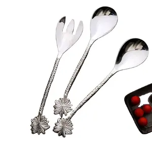 Elegant Palm Leaf Patterned Serving Cutlery for Royal Kitchen Ware Purposes Available at Best Prices from Indian Manufacturer
