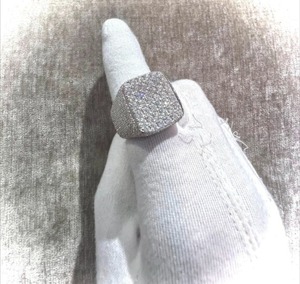 Most Selling Gold Tone Hip Hop <b>Ring</b> with Full <b>Iced</b> CZ Diamonds Factory Price for Wedding and Party - Product Image 2