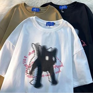 2025 hommes T-shirt nouvelle chaîne de perles respirant confortable ample haut à manches courtes 100% coton printemps été mode quotidienne - Product Image 3