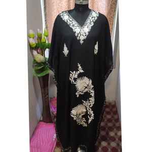 หรูหราที่สุดสไตล์มือเย็บปักถักร้อยเม็กซิกันชุดแขนยาวเครื่องแต่งกายผู้หญิงผ้าฝ้ายชุด Maxi ยาว - Product Image 2