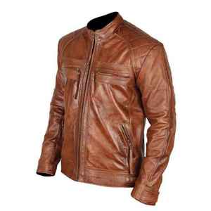 Conçu sur mesure hommes vestes en cuir de vachette véritable doux confortable solide couleur marron homme vestes grande taille veste pour homme - Product Image 4