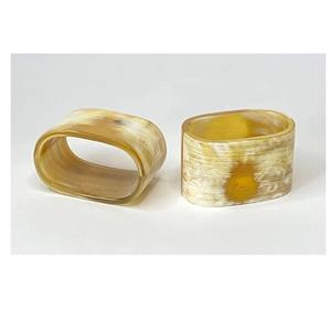 แหวนใส่ผ้าเช็ดปากรูปควายฮอร์นที่ใส่ผ้าเช็ดปากที่ทำจากไม้ออกแบบได้เองผลิตภัณฑ์โบราณสำหรับบ้าน - Product Image 2