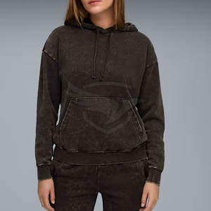 Sweats à capuche délavés à l'acide de qualité supérieure fabriqués au Pakistan avec logo personnalisé - Product Image 3