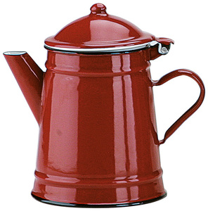 Cafetera cónica de esmalte vitrificado rojo 1 L (Ibili 910210) - Product Image 1