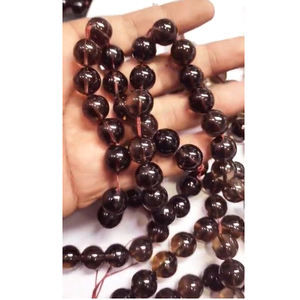 9 brins de quartz fumé naturel 11mm - 15mm perles lisses 3645 Cts Lot Iroc ventes 13 pouces collier de perles de pierres précieuses US $183 tout - Product Image 3