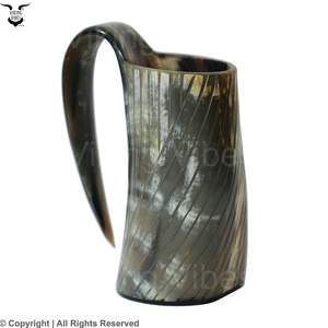 Mug à boire en corne de buffle de qualité supérieure, naturel, fait à la main, durable, poli, style animal, mug à bière durable - Product Image 3