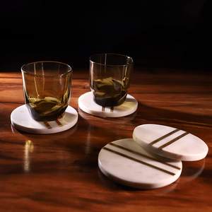 Hot Selling Classic Style Heart Shape Wooden <b>Coasters</b> Wholesale Wood and <b>Marble</b> <b>Coasters</b> Exported From India - Product Image 5