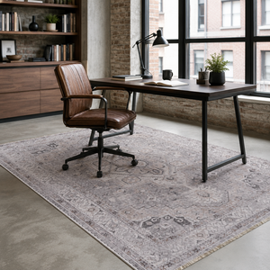 Netline Home Offset Octagons Slate Grey Heritage <b>Washable</b> <b>Rug</b> - Product Image 5
