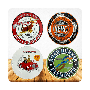 OEM Manufacturer <b>Retro</b> Advertising <b>Signs</b> Metal Craft Porcelain Enamel Sign Board with Custom Logo Printing from India - Product Image 5