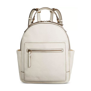 กระเป๋าเป้สะพายหลังยอดนิยมกระเป๋าสะพายไหล่หนังแท้สีขาวสำหรับผู้หญิงกระเป๋าเป้สะพายไหล่แบบลำลองสำหรับผู้หญิงกระเป๋าหนังขายส่ง - Product Image 1