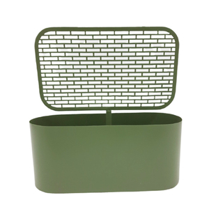 Article tendance jardinière ovale en fer couleur moutarde Pot de sol de Style de luxe pour la décoration intérieure et les décorations de jardin faites à la main personnalisées - Product Image 5