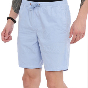 Shorts en toile décontractés pour hommes de haute qualité, best-sellers - Motif uni, tissu respirant, service OEM, fermeture à cordon - Product Image 1