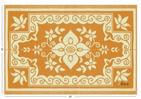 Tapis en plastique PP ANAX, mat, 6x9 pieds, tapis moderne pour la maison, résistant aux taches, carré, qualité supérieure, emballage en balle, jaune