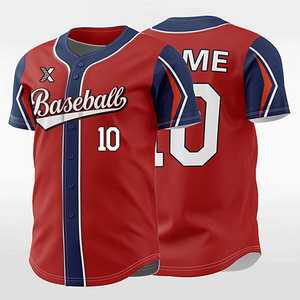 <b>Baseball</b> Jersey Denim Men's Custom Logo & Puff Print - Wholesale Manufacturer - Product Image 1