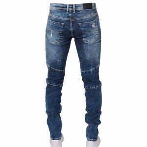 Pantalones vaqueros elásticos de ajuste personalizado para hombres transpirables y flexibles para mayor comodidad y movilidad 2025 - Product Image 6